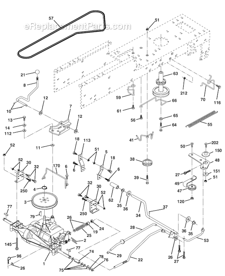 Page C Diagram and Parts List for WE1538A  Weed Eater Lawn Tractor